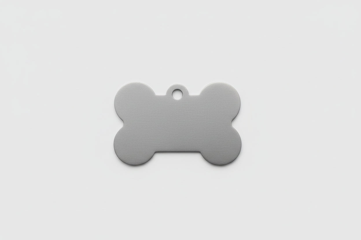 Coloured bone shape dog tag