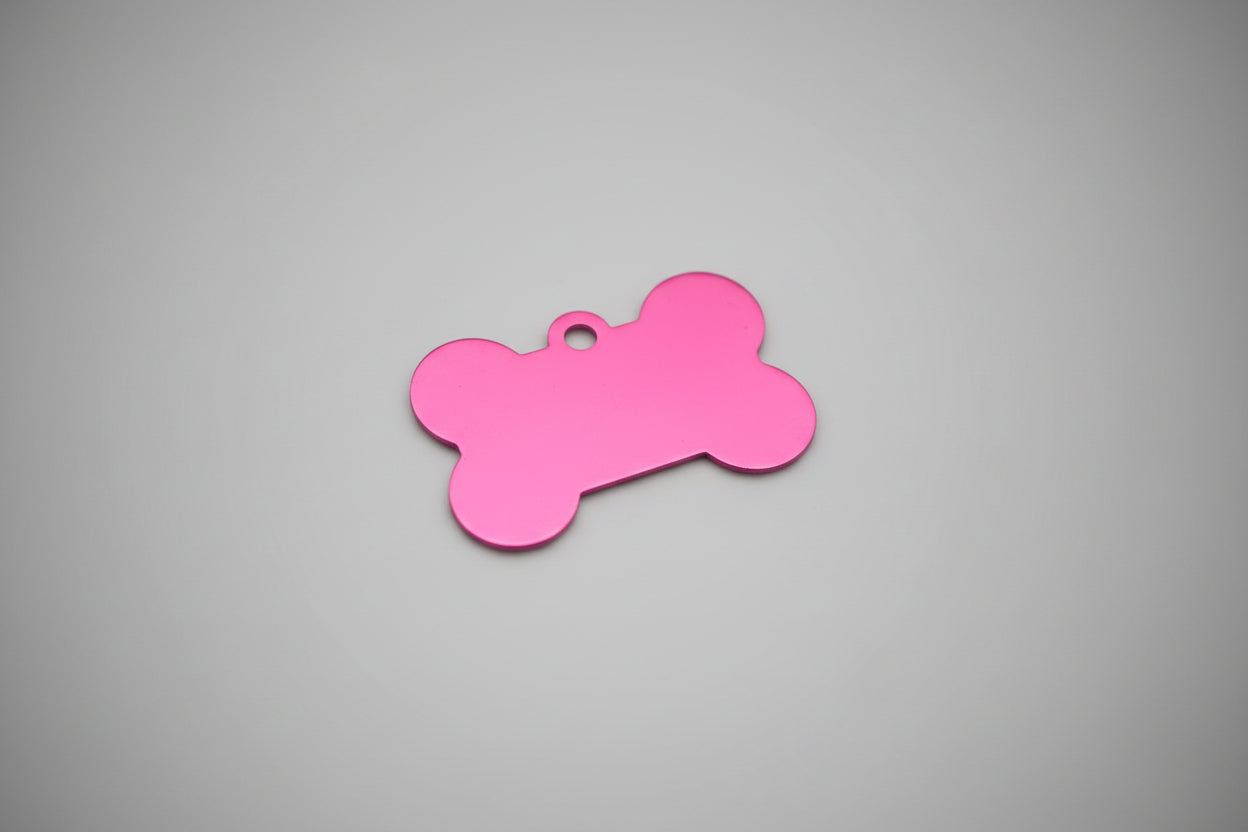 Coloured bone shape dog tag