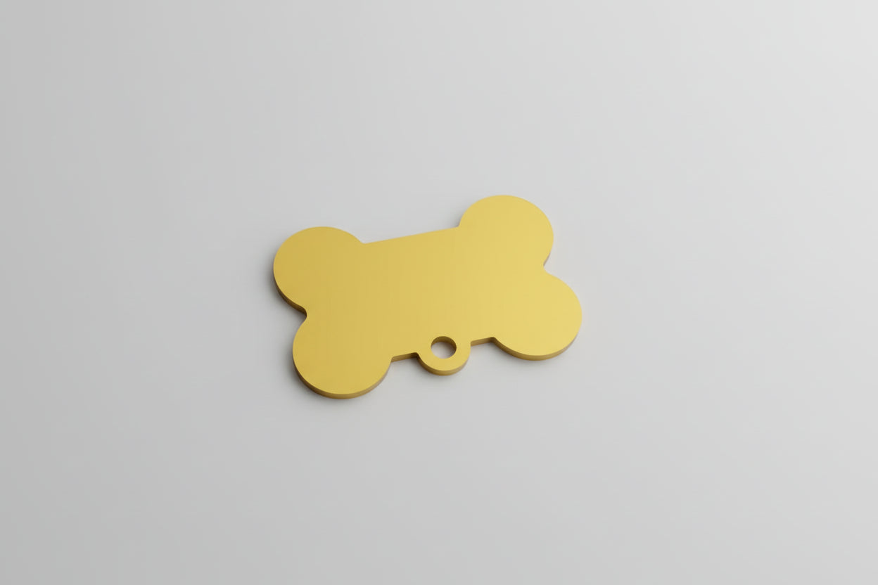 Coloured bone shape dog tag