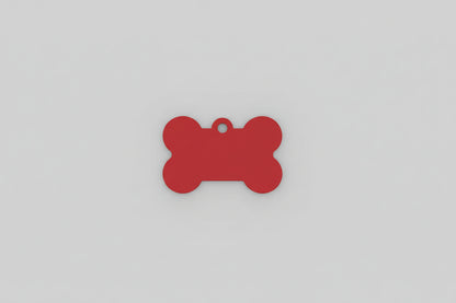 Coloured bone shape dog tag