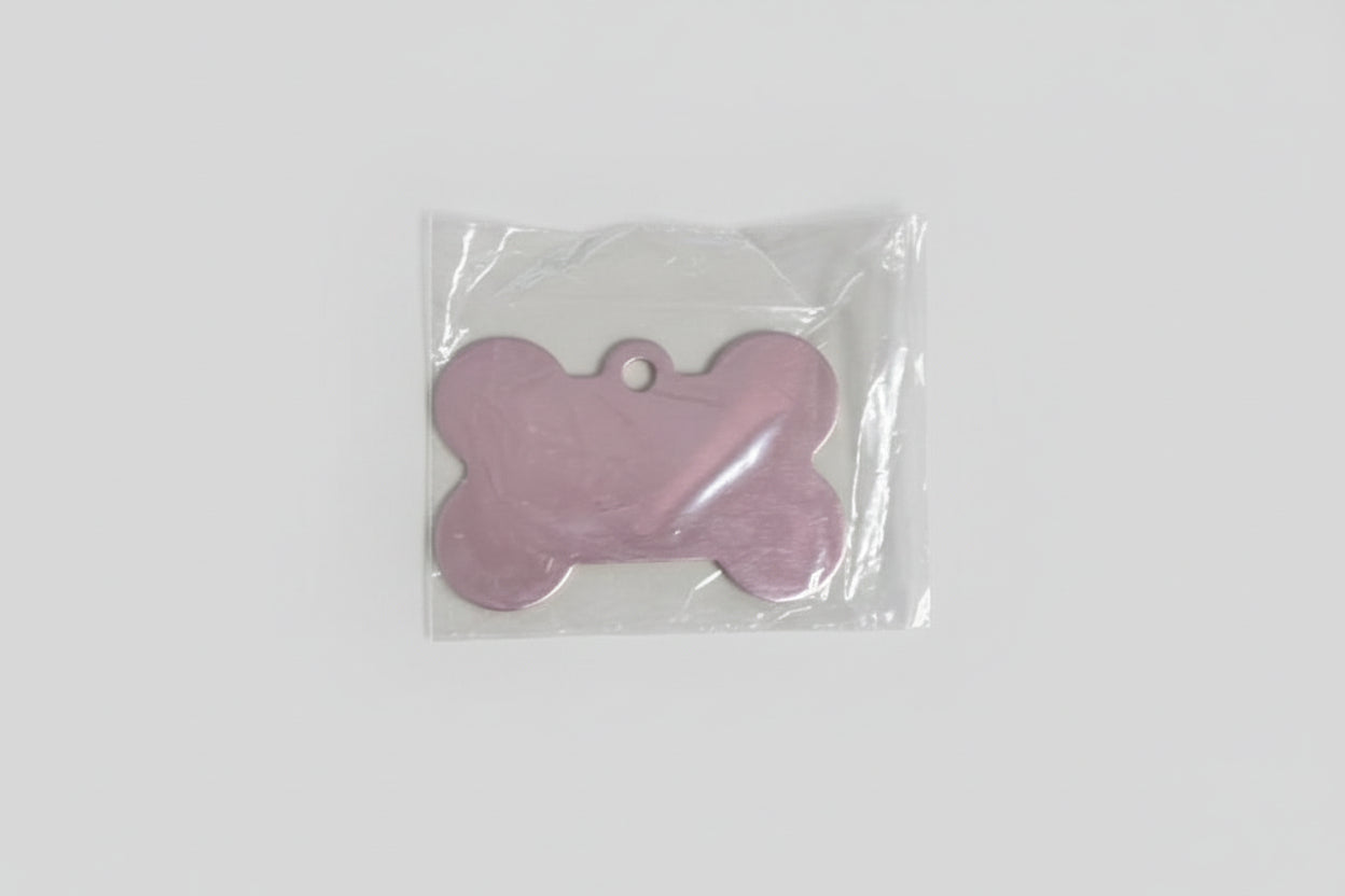 Coloured bone shape dog tag