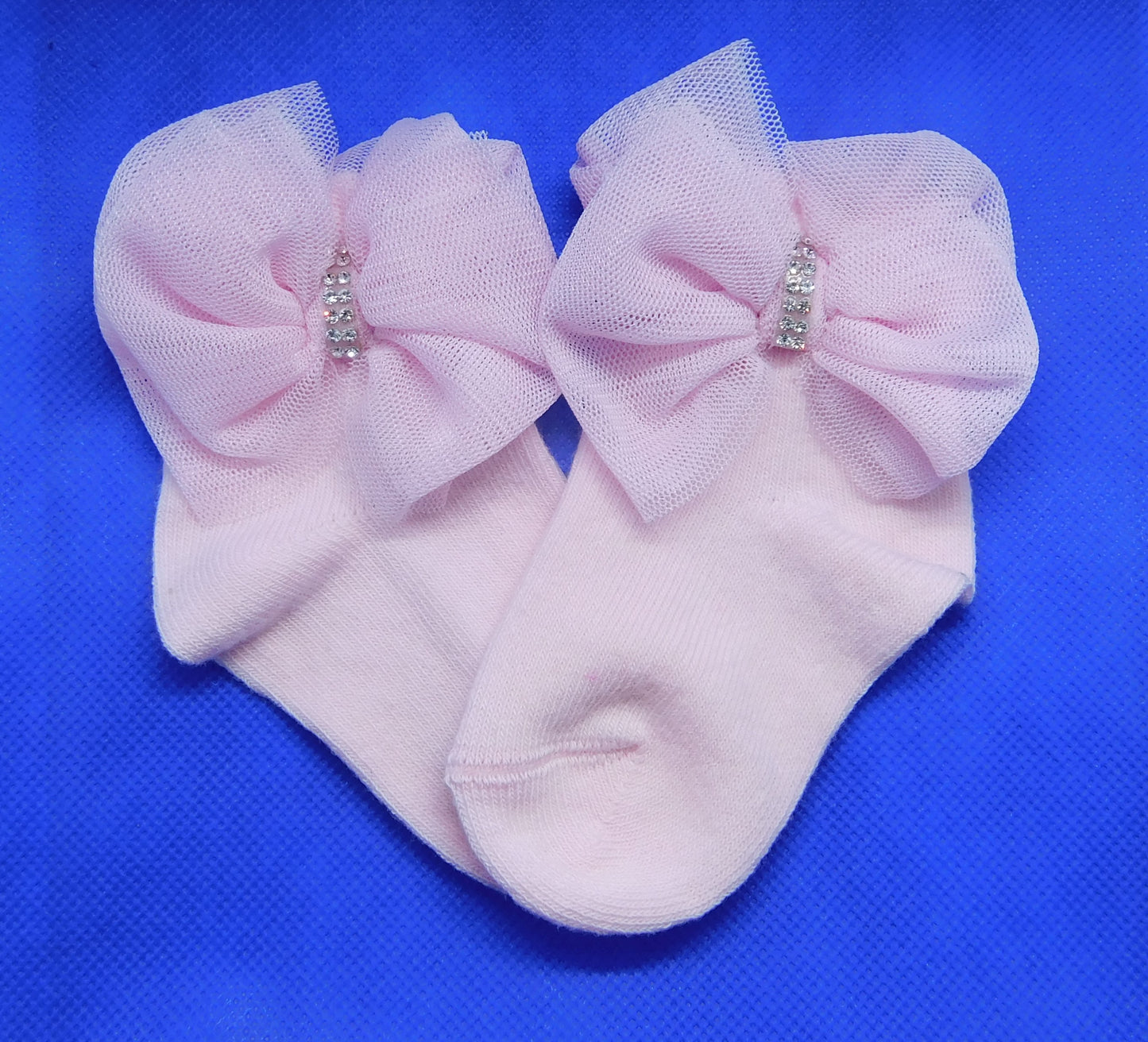 Pink Gem Bow Socks